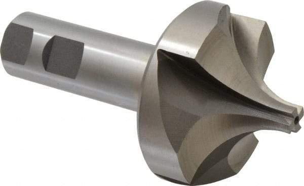 Interstate - 1" Radius, 2-5/8" Mill Diam, 4 Flute High Speed Steel Corner Rounding End Mill - Single End, Uncoated, 4-3/4" OAL, 1" Shank Diam - Eagle Tool & Supply