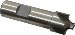 Interstate - 13/64" Radius, 7/8" Mill Diam, 4 Flute High Speed Steel Corner Rounding End Mill - Single End, Uncoated, 3-1/8" OAL, 3/4" Shank Diam - Eagle Tool & Supply
