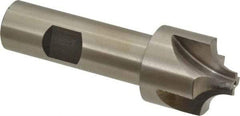 Interstate - 11/32" Radius, 1-1/8" Mill Diam, 4 Flute High Speed Steel Corner Rounding End Mill - Single End, Uncoated, 3-1/2" OAL, 3/4" Shank Diam - Eagle Tool & Supply