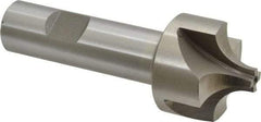 Interstate - 7/16" Radius, 1-3/8" Mill Diam, 4 Flute High Speed Steel Corner Rounding End Mill - Single End, Uncoated, 3-3/4" OAL, 3/4" Shank Diam - Eagle Tool & Supply