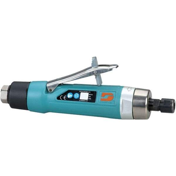 Dynabrade - 1/4" Collet, Straight Handle, Air Straight Die Grinder - 12,000 RPM, Rear Exhaust, 37 CFM, 1 hp, 90 psi, 3/8 NPT Inlet - Eagle Tool & Supply