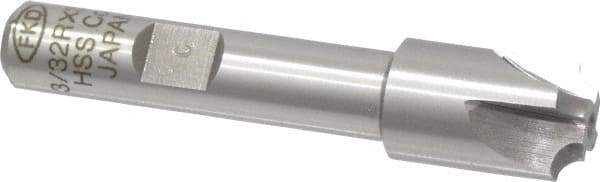Interstate - 3/32" Radius, 1/2" Mill Diam, 4 Flute Cobalt Corner Rounding End Mill - Single End, Uncoated, 2-1/2" OAL, 3/8" Shank Diam - Eagle Tool & Supply