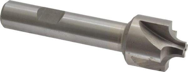 Interstate - 7/32" Radius, 7/8" Mill Diam, 4 Flute Cobalt Corner Rounding End Mill - Single End, Uncoated, 3-1/4" OAL, 1/2" Shank Diam - Eagle Tool & Supply