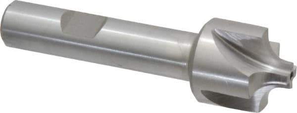 Interstate - 15/64" Radius, 7/8" Mill Diam, 4 Flute Cobalt Corner Rounding End Mill - Single End, Uncoated, 3-1/8" OAL, 1/2" Shank Diam - Eagle Tool & Supply
