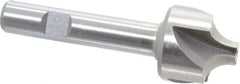 Interstate - 11/32" Radius, 1-1/8" Mill Diam, 4 Flute Cobalt Corner Rounding End Mill - Single End, Uncoated, 3-1/2" OAL, 1/2" Shank Diam - Eagle Tool & Supply