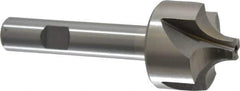 Interstate - 3/8" Radius, 1-1/4" Mill Diam, 4 Flute Cobalt Corner Rounding End Mill - Single End, Uncoated, 3-1/2" OAL, 1/2" Shank Diam - Eagle Tool & Supply