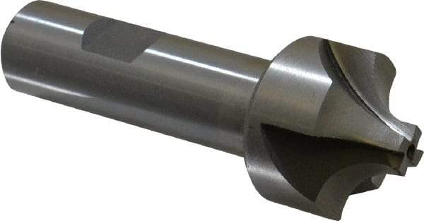 Interstate - 3/8" Radius, 1-1/4" Mill Diam, 4 Flute Cobalt Corner Rounding End Mill - Single End, Uncoated, 3-1/2" OAL, 3/4" Shank Diam - Eagle Tool & Supply