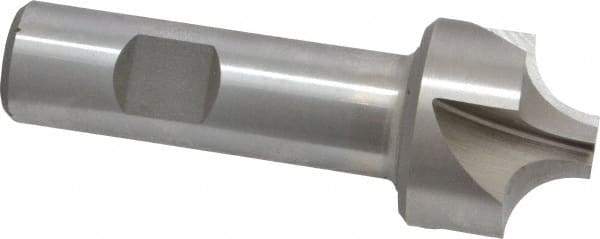 Interstate - 13/32" Radius, 1-1/4" Mill Diam, 4 Flute Cobalt Corner Rounding End Mill - Single End, Uncoated, 3-1/2" OAL, 3/4" Shank Diam - Eagle Tool & Supply