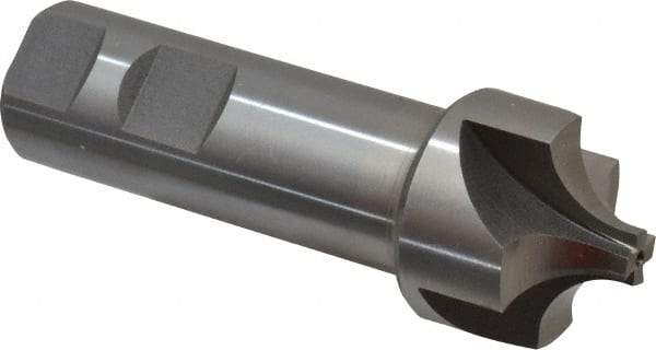 Interstate - 7/16" Radius, 1-3/8" Mill Diam, 4 Flute Cobalt Corner Rounding End Mill - Single End, Uncoated, 4" OAL, 1" Shank Diam - Eagle Tool & Supply