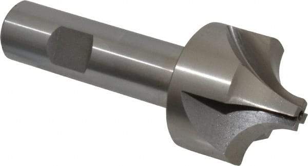 Interstate - 17/32" Radius, 1-1/2" Mill Diam, 4 Flute Cobalt Corner Rounding End Mill - Single End, Uncoated, 3-7/8" OAL, 3/4" Shank Diam - Eagle Tool & Supply