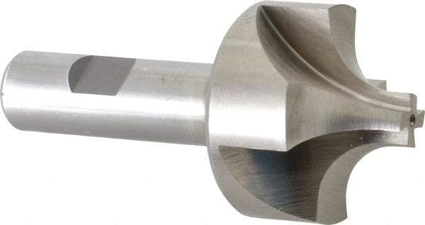 Interstate - 9/16" Radius, 1-15/16" Mill Diam, 4 Flute Cobalt Corner Rounding End Mill - Single End, Uncoated, 4" OAL, 3/4" Shank Diam - Eagle Tool & Supply