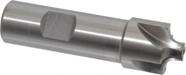 Interstate - 3/16" Radius, 7/8" Mill Diam, 4 Flute Cobalt Corner Rounding End Mill - Single End, Uncoated, 3-1/8" OAL, 3/4" Shank Diam - Eagle Tool & Supply