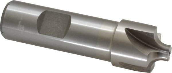 Interstate - 13/64" Radius, 7/8" Mill Diam, 4 Flute Cobalt Corner Rounding End Mill - Single End, Uncoated, 3-1/8" OAL, 3/4" Shank Diam - Eagle Tool & Supply