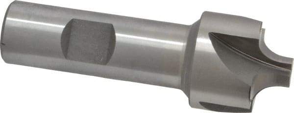 Interstate - 9/32" Radius, 1-1/8" Mill Diam, 4 Flute Cobalt Corner Rounding End Mill - Single End, Uncoated, 3-1/4" OAL, 3/4" Shank Diam - Eagle Tool & Supply
