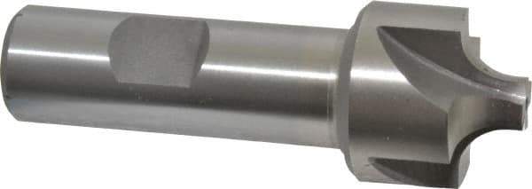 Interstate - 19/64" Radius, 1-1/8" Mill Diam, 4 Flute Cobalt Corner Rounding End Mill - Single End, Uncoated, 3-1/4" OAL, 3/4" Shank Diam - Eagle Tool & Supply