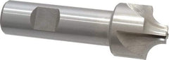 Interstate - 11/32" Radius, 1-1/8" Mill Diam, 4 Flute Cobalt Corner Rounding End Mill - Single End, Uncoated, 3-1/2" OAL, 3/4" Shank Diam - Eagle Tool & Supply