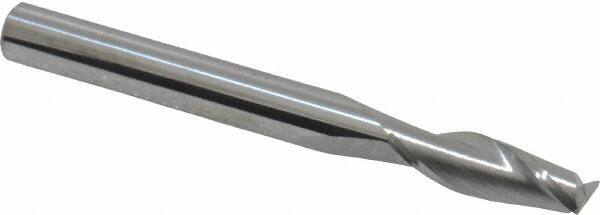 SGS - 1/4", 2 Flute, Single End, Solid Carbide, 0.02" Corner Radius End Mill - 2-1/2" OAL, 30° Helix, Right Hand Flute, 3/4" LOC, Right Hand Cut - Eagle Tool & Supply