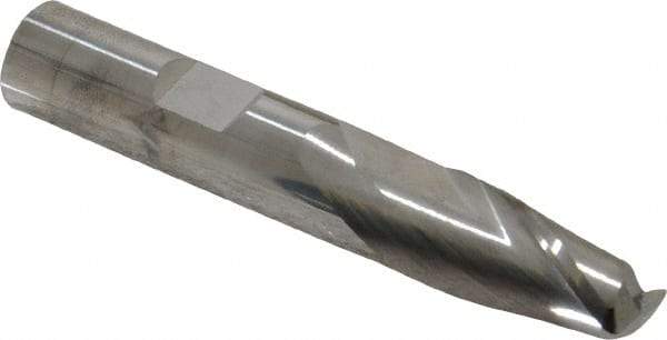 SGS - 1/2", 2 Flute, Single End, Solid Carbide, 0.06" Corner Radius End Mill - 3" OAL, 30° Helix, Right Hand Flute, 1" LOC, Right Hand Cut - Eagle Tool & Supply