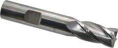 SGS - 1/2", 4 Flute, Single End, Solid Carbide, 0.045" Corner Radius End Mill - 3" OAL, 30° Helix, Right Hand Flute, 1" LOC, Right Hand Cut - Eagle Tool & Supply
