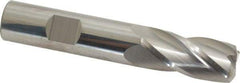 SGS - 5/8", 4 Flute, Single End, Solid Carbide, 0.09" Corner Radius End Mill - 3-1/2" OAL, 30° Helix, Right Hand Flute, 1-1/4" LOC, Right Hand Cut - Eagle Tool & Supply