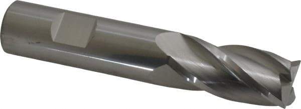 SGS - 3/4", 4 Flute, Single End, Solid Carbide, 0.03" Corner Radius End Mill - 4" OAL, 30° Helix, Right Hand Flute, 1-1/2" LOC, Right Hand Cut - Eagle Tool & Supply