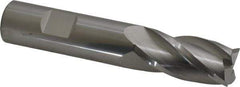 SGS - 3/4", 4 Flute, Single End, Solid Carbide, 0.03" Corner Radius End Mill - 4" OAL, 30° Helix, Right Hand Flute, 1-1/2" LOC, Right Hand Cut - Eagle Tool & Supply