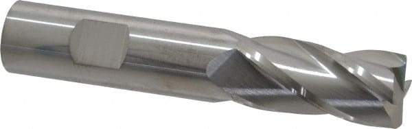 SGS - 3/4", 4 Flute, Single End, Solid Carbide, 0.06" Corner Radius End Mill - 4" OAL, 30° Helix, Right Hand Flute, 1-1/2" LOC, Right Hand Cut - Eagle Tool & Supply