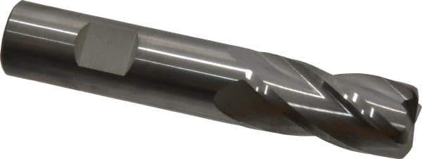 SGS - 3/4", 4 Flute, Single End, Solid Carbide, 1/8" Corner Radius End Mill - 4" OAL, 30° Helix, Right Hand Flute, 1-1/2" LOC, Right Hand Cut - Eagle Tool & Supply