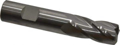 SGS - 3/4", 4 Flute, Single End, Solid Carbide, 1/8" Corner Radius End Mill - 4" OAL, 30° Helix, Right Hand Flute, 1-1/2" LOC, Right Hand Cut - Eagle Tool & Supply