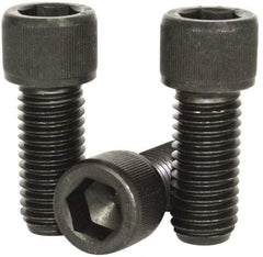 Value Collection - 7/8-9 UNC Hex Socket Drive, Socket Cap Screw - Alloy Steel, Black Oxide Finish, Partially Threaded, 6" Length Under Head - Eagle Tool & Supply