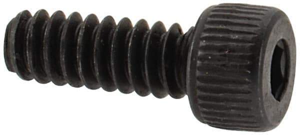 Value Collection - #6-32 UNC Hex Socket Drive, Socket Cap Screw - Alloy Steel, Black Oxide Finish, Fully Threaded, 3/8" Length Under Head - Eagle Tool & Supply