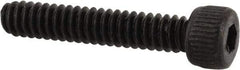 Made in USA - #6-32 UNC Hex Socket Drive, Socket Cap Screw - Alloy Steel, Black Oxide Finish, Fully Threaded, 3/4" Length Under Head - Eagle Tool & Supply