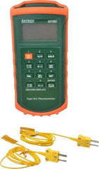 Extech - -328 to 2,498°F Dual Input Digital Thermometer - Digital Display - Eagle Tool & Supply