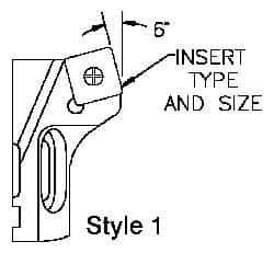 Parlec - Series Twin Bore Roughing, Right Hand Cut, Boring Cartridge - SCMT 09 Insert, 6° Lead Angle - Eagle Tool & Supply