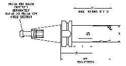 Parlec - PC3 Inside Modular Connection, Boring Head Taper Shank - Modular Connection Mount, 4.8 Inch Projection, 1.22 Inch Nose Diameter - Exact Industrial Supply