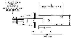 Parlec - PC6 Inside Modular Connection, Boring Head Taper Shank - Modular Connection Mount, 9.02 Inch Projection, 2.52 Inch Nose Diameter - Exact Industrial Supply