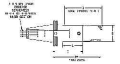 Parlec - PC7 Inside Modular Connection, Boring Head Taper Shank - Modular Connection Mount, 3.27 Inch Projection, 3.54 Inch Nose Diameter - Exact Industrial Supply