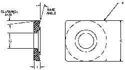 Parlec - SCMT121615 Grade TT Carbide Boring Insert - TiN/TiC/TiN Finish, 90° Square, 7° Relief Angle, 1/2" Inscr Circle, 3/16" Thick, 1/64" Corner Radius - Eagle Tool & Supply