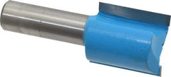 ROMAN CARBIDE - 1" Diam, 1/2" Shank Diam, 1-1/8" Length of Cut, 2 Flute Straight Router Bit - 2-5/8" Overall Length, Carbide Tipped - Eagle Tool & Supply