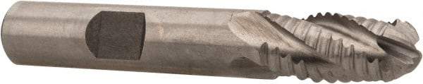 Interstate - 3/8" Diam, Coarse Pitch, 3/4" LOC, 4 Flute Cobalt Roughing Ball End Mill - Uncoated, 2-1/2" OAL, 3/8" Shank Diam, Single End - Eagle Tool & Supply