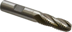Interstate - 1/2" Diam, Coarse Pitch, 1-1/4" LOC, 4 Flute Cobalt Roughing Ball End Mill - Uncoated, 3-1/4" OAL, 1/2" Shank Diam, Single End - Eagle Tool & Supply