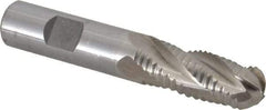 Interstate - 5/8" Diam, Coarse Pitch, 1-5/8" LOC, 4 Flute Cobalt Roughing Ball End Mill - Uncoated, 3-3/4" OAL, 5/8" Shank Diam, Single End - Eagle Tool & Supply