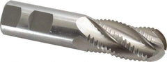Interstate - 1" Diam, Coarse Pitch, 2" LOC, 5 Flute Cobalt Roughing Ball End Mill - Uncoated, 4-1/2" OAL, 1" Shank Diam, Single End - Eagle Tool & Supply