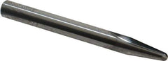 Made in USA - 7° Taper Angle per Side, 1/8" Small End Diam, 1/2" LOC, Solid Carbide 2 Flute Tapered Ball End Mill - 2-1/2" OAL, 1/4" Shank Diam, Straight Flute - Eagle Tool & Supply