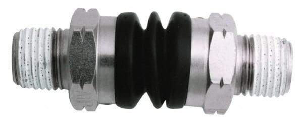 Value Collection - 3/8 Male NPT Pneumatic Hose Swivel Fitting - Steel, Nickel Plated, Industrial Interchange - Eagle Tool & Supply