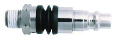 Value Collection - 1/4 Male BSPT Pneumatic Hose Swivel Fitting - Steel, Nickel Plated, Japanese Interchange - Eagle Tool & Supply