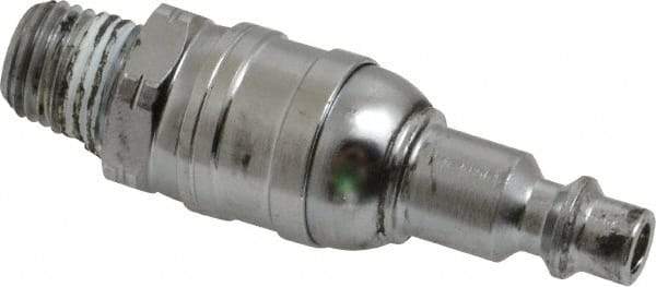 Value Collection - 1/4 Male NPT Pneumatic Hose Swivel Fitting - Steel, Nickel Plated, Industrial Interchange - Eagle Tool & Supply