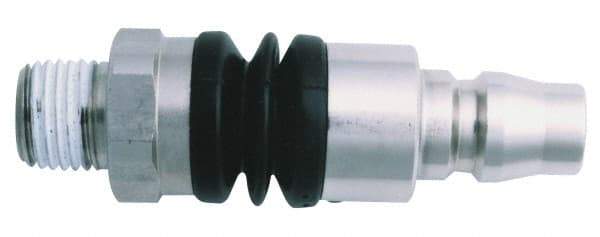 Value Collection - 3/8 x 3/8 Male x Female BSPT Pneumatic Hose Swivel Fitting - Steel, Nickel Plated - Eagle Tool & Supply