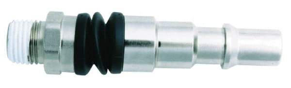 Value Collection - 1/4 x 1/4 Male BSPT Pneumatic Hose Swivel Fitting - Steel, Nickel Plated - Eagle Tool & Supply