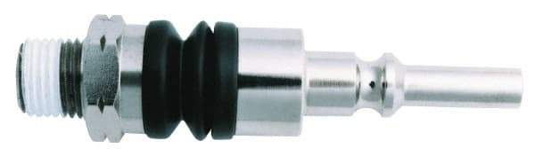 Value Collection - 1/4 Male BSPT Pneumatic Hose Swivel Fitting - Steel, Nickel Plated, CEJN Interchange - Eagle Tool & Supply